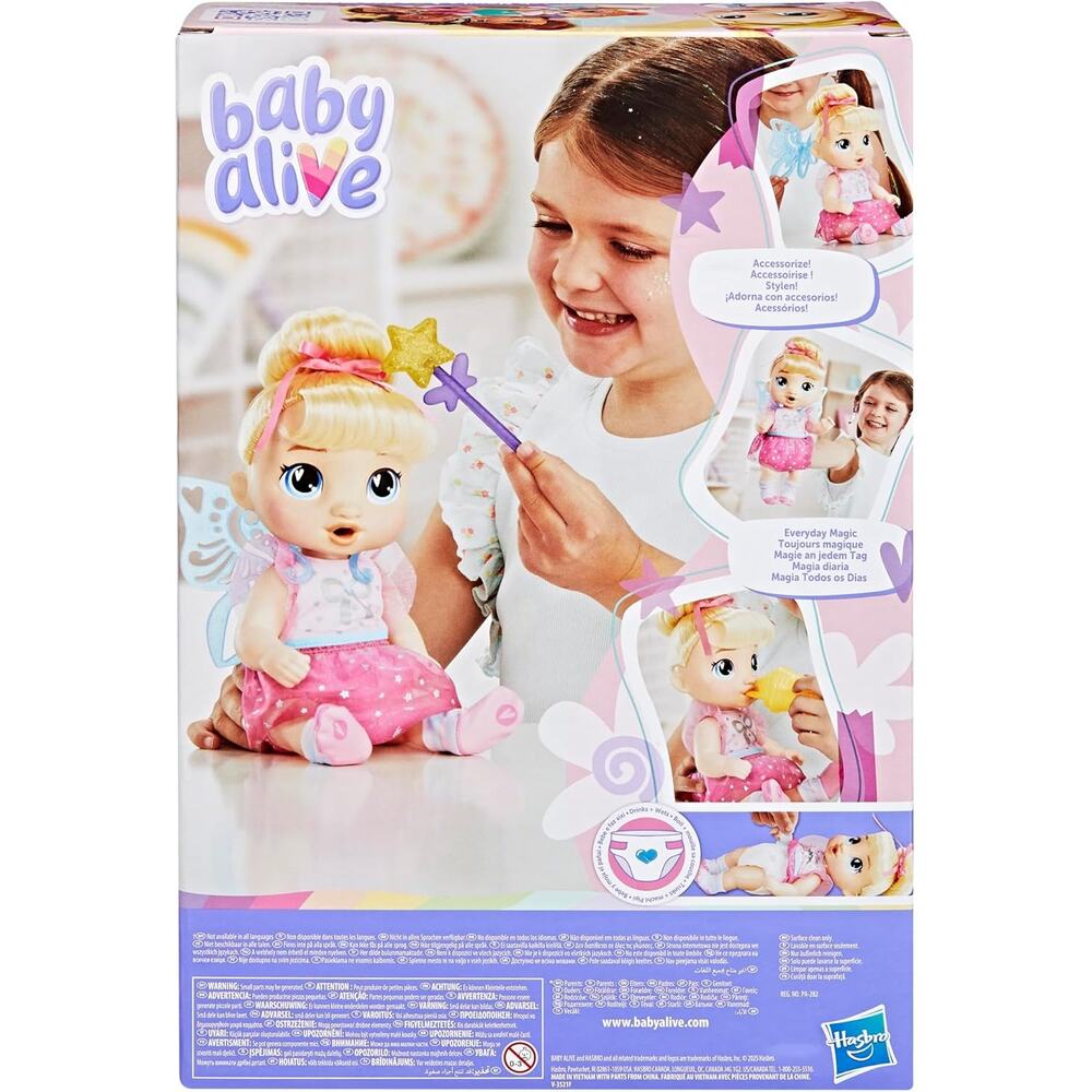 Baby Alive Fairy Harper Hugs Doll, Clothes, Accessories, Blonde Hair, 11 Inches - Picture 7 of 7